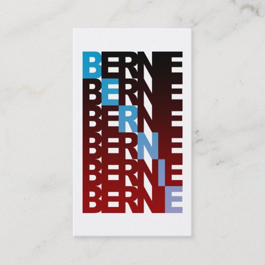 BERNIEサンダーテキストBern 名刺 (正面)