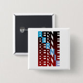 BERNIEサンダーテキストBern 缶バッジ (正面&裏面)