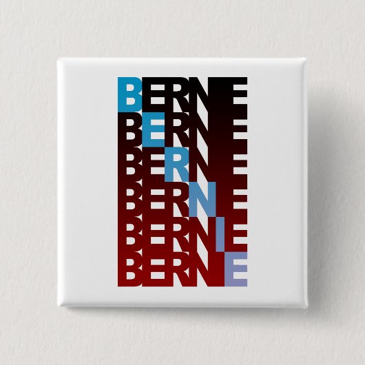 BERNIEサンダーテキストBern 缶バッジ (正面)