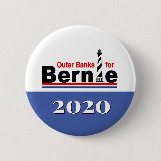 Bernie 2020の外部バンク 缶バッジ (正面)