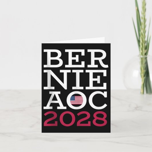 Bernie Aoc 2028キャンペーン – 寡頭政権の愛国者と戦う カード (正面)