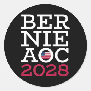 Bernie Aoc 2028キャンペーン – 寡頭政権の愛国者と戦う ラウンドシール