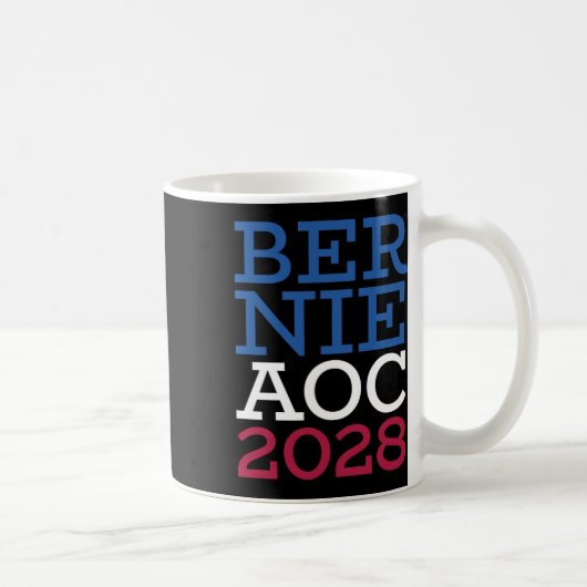 Bernie Aoc 2028キャンペーン – 愛国的な戦いオリゴアーク コーヒーマグカップ (右)
