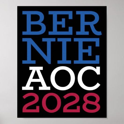 Bernie Aoc 2028キャンペーン – 愛国的な戦いオリゴアーク ポスター (正面)