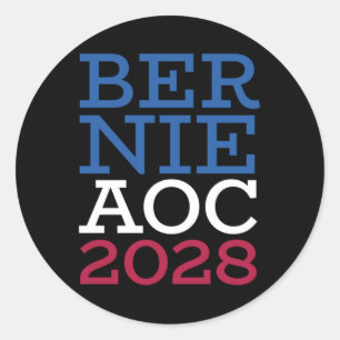 Bernie Aoc 2028キャンペーン – 愛国的な戦いオリゴアーク ラウンドシール