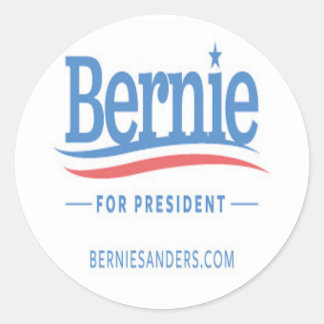 Bernie For Presidentロゴ ラウンドシール