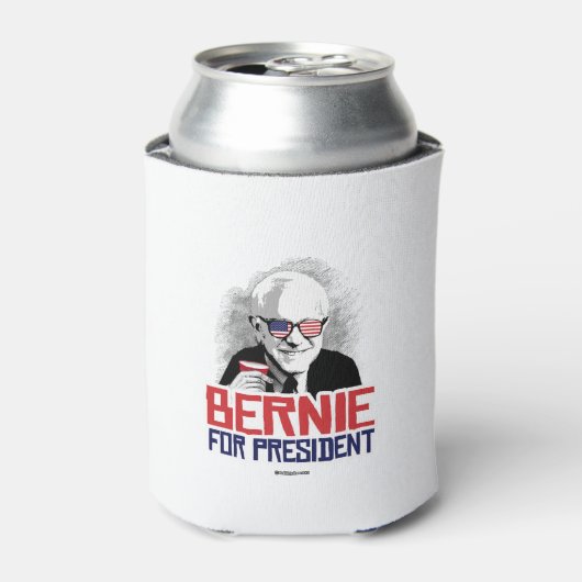 Bernie For President -パーティー動物 缶クーラー (缶正面)
