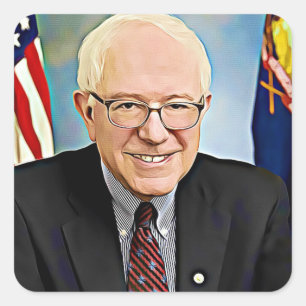 Bernie Sandersがデジタルアートステッカーをサポート スクエアシール