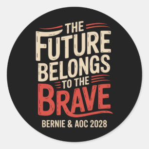 Bernie SandersとAoc 2028大統領選挙運動 ラウンドシール