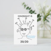Bernie Sandersエイリアン「HINDSIGHT IS 20/20 Postkage」 ポストカード (スタンド正面)