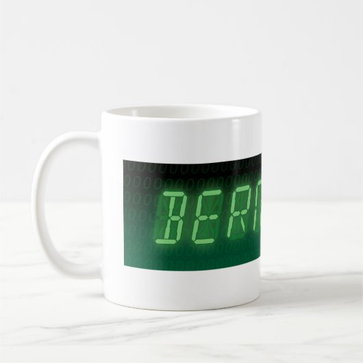 Bernie Sandersデジタル読み出し コーヒーマグカップ (左)