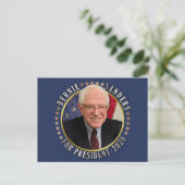 Bernie Sanders氏（2020年大統領向け）の民主党写真 ポストカード (スタンド正面)