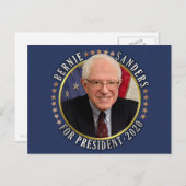 Bernie Sanders氏（2020年大統領向け）の民主党写真 ポストカード (正面/裏面)