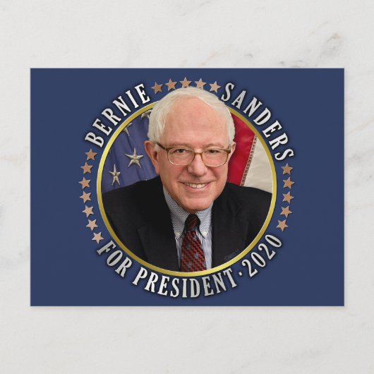 Bernie Sanders氏（2020年大統領向け）の民主党写真 ポストカード (正面)