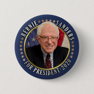 Bernie Sanders氏(2020年大統領向け)の民主党写真 缶バッジ