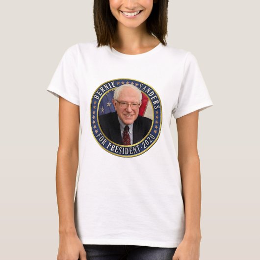 Bernie Sanders氏(2020年大統領向け)の民主党写真 Tシャツ (正面)