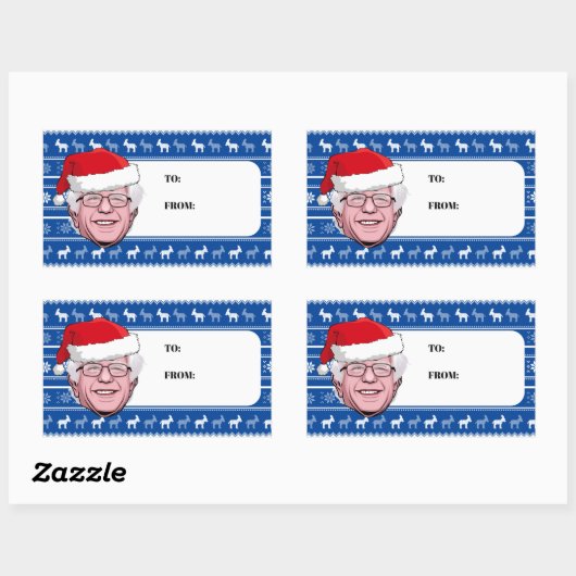 BERNIE SANDERS ハヌカ 長方形シール (シート)
