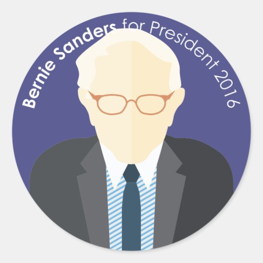 Bernie Sanders 2016社長カスタムステッカー ラウンドシール (正面)