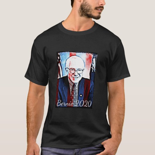 Bernie Sanders 2020サポートデジタルアートシャツ Tシャツ (正面)