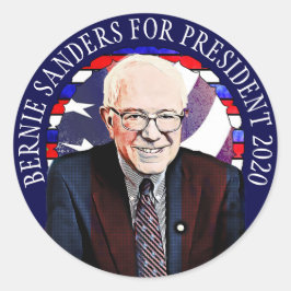 Bernie Sanders for President 2020サポートシール ラウンドシール
