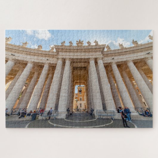 Bernini colonnade, St. Peter square，ローマ，イタリア ジグソーパズル (横)