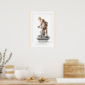 Bernini's David in an engraving by Nicolas Dorigny ポスター (キッチン)