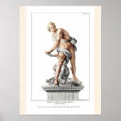 Bernini's David in an engraving by Nicolas Dorigny ポスター (正面)