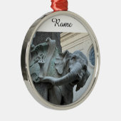 Bernini's Elephant and Obelisk - Rome Italy メタルオーナメント (右)