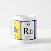 Bernita周期表名mag コーヒーマグカップ (正面左)