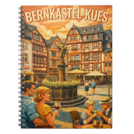 Bernkastel-Kues Germany Vintage Travel Art ノートブック