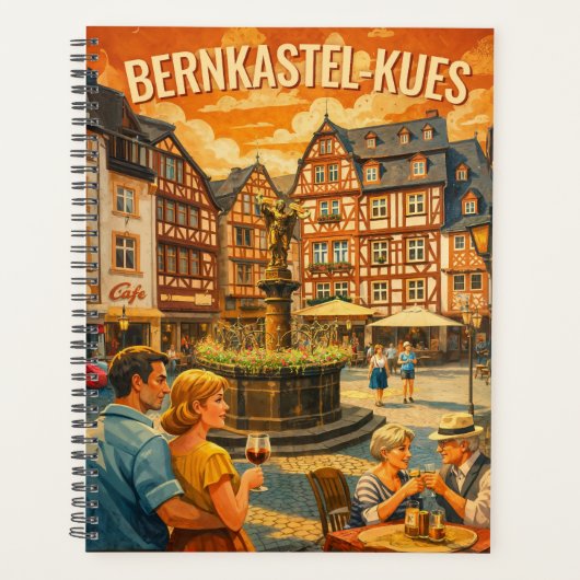Bernkastel-Kues Germany Vintage Travel Art プランナー手帳 (正面)