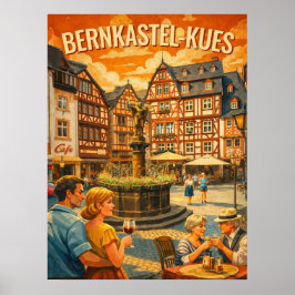 Bernkastel-Kues Vintage Travel ポスター