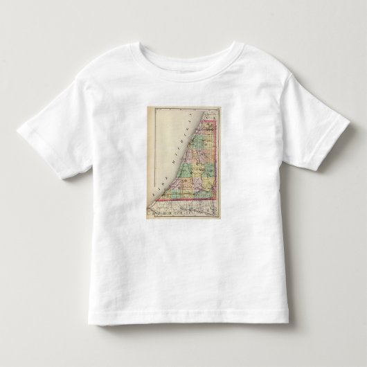 Berrien郡、ミシガン州の地図 トドラーTシャツ (正面)