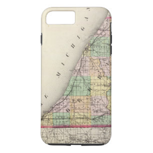 Berrien郡、ミシガン州の地図 iPhone 8 Plus/7 Plusケース