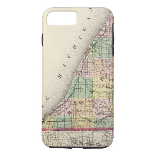 Berrien郡、ミシガン州の地図 Case-Mate iPhoneケース (裏面)