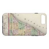 Berrien郡、ミシガン州の地図 Case-Mate iPhoneケース (裏面(横))