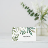 Berries and Branches Watercolor Classic 名刺 (スタンド正面)