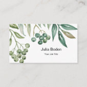 Berries and Branches Watercolor Classic 名刺 (正面)