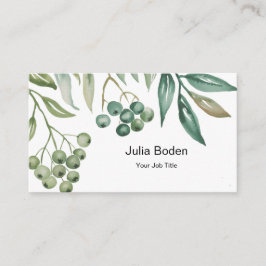 Berries and Branches Watercolor Classic 名刺