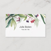 Berries and Branches Watercolor Rustic 名刺 (正面)