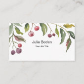 Berries and Branches Watercolor Top 名刺 (正面)