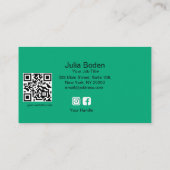 Berries and Branches Watercolor Two Tone 名刺 (裏面)