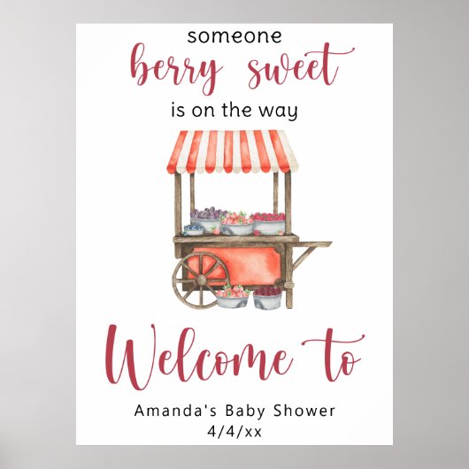 Berries Baby shower ポスター (正面)