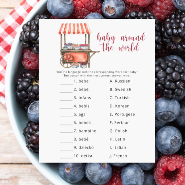 Berries baby shower - "Baby" around the world (クリエイターアップロード済み)