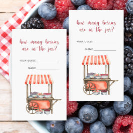 Berries baby shower - Guess how many berries game エンクロージャーカード