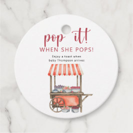 Berries baby shower -  Pop it When she pops フェイバータグ