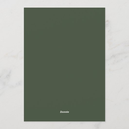 Berries branch floral wedding  招待状 (裏面)