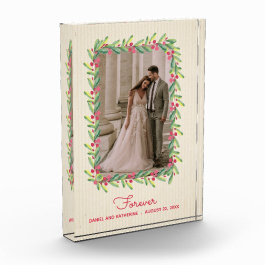 Berries Foliage Bride Groom Wedding フォトブロック (左)