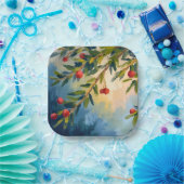 Berries & Greenery | Merry Christmas ペーパープレート (パーティー)