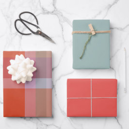 Berries & Mint Wrapping Paper Flat Sheet Set of 3 ラッピングペーパーシート